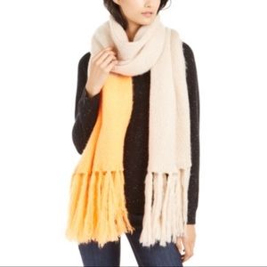 Steve Madden Orange & Cream Colorblocked Scarf